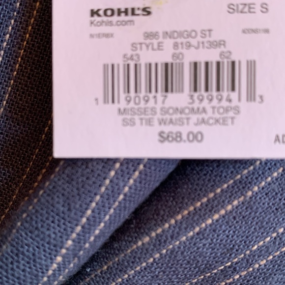 Now & Gen Sonoma Duster Denim Cornflower Blue NWT - Picture 9 of 12